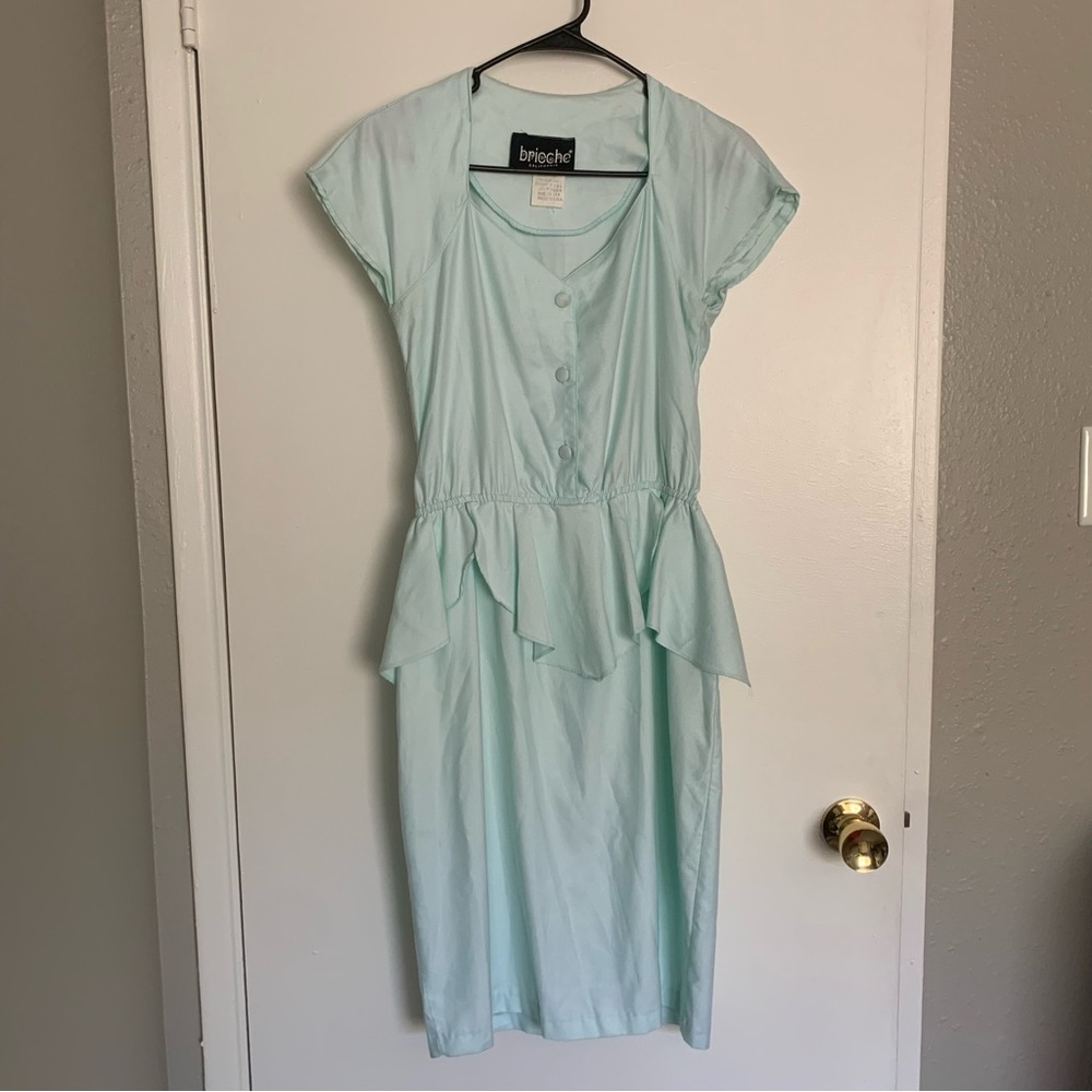 Vintage Light Teal Women's Dress